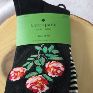 Kate Spade Socks with Floral and Stripes.